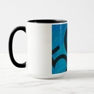Caneca Aniversário de 50 Década Azul