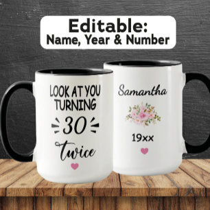 Caneca Aniversário de 60 anos engraçado – Nome personaliz