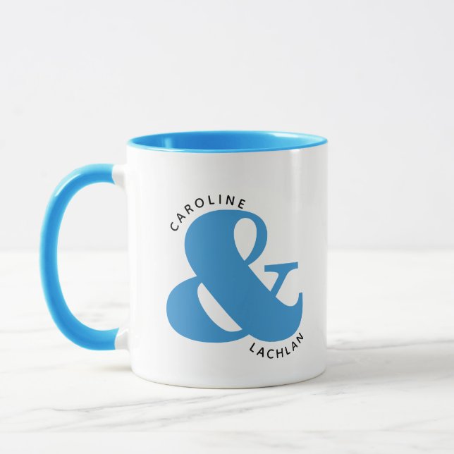 Caneca Aniversário de Casamento de Casal com Duas Cores P (Esquerda)