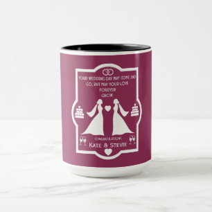 Caneca Aniversário de Casamento de gay Girls