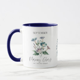Caneca Aniversário de setembro Mês Flor Morning Glory Pre