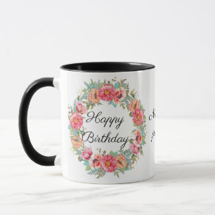 Caneca Aniversário, Design Name & Photo Mug
