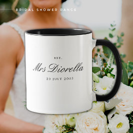 Caneca Aniversário do Noivado Chá de panela Moderno