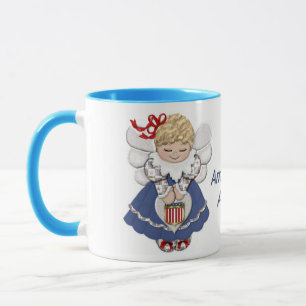 Caneca Anjo Americano com Texto