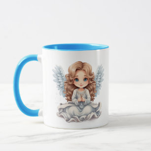 Caneca Anjo de adição de monograma bonito