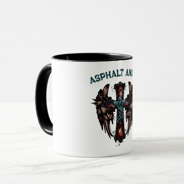 Caneca Anjo de Asfalto, Motocicleta (Frente Esquerda)