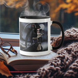 Caneca Anjo Gótico Escuro Morte Açúcar Caveira Fantasia