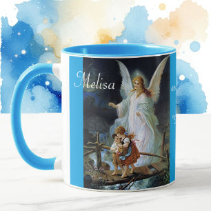 Caneca Anjo Guardião com o nome Dif Café Tea Cup Mug