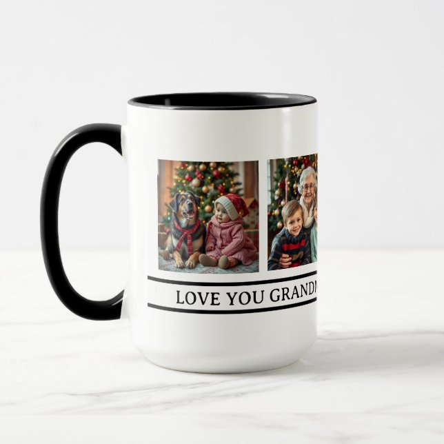 Caneca Anjos da Vovó | Modelo de 4 Fotos (Esquerda)