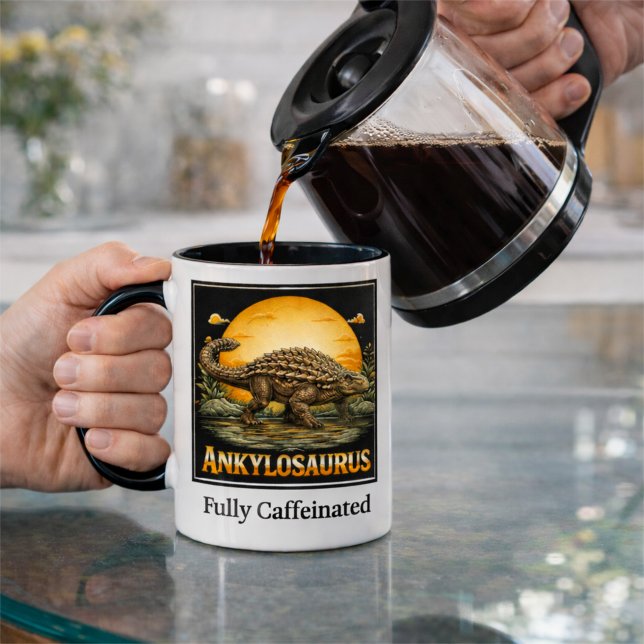 Caneca Ankylosaurus Dinossauro Lua Pré-Histórica (Criador carregado)
