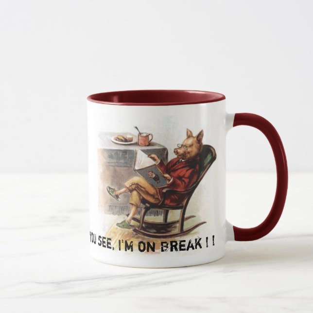Caneca ANMFA113, não vê, estou em Break! ! (Direita)