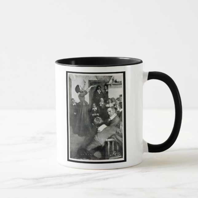 Caneca Anne Hutchinson que Preaching em sua casa em (Direita)
