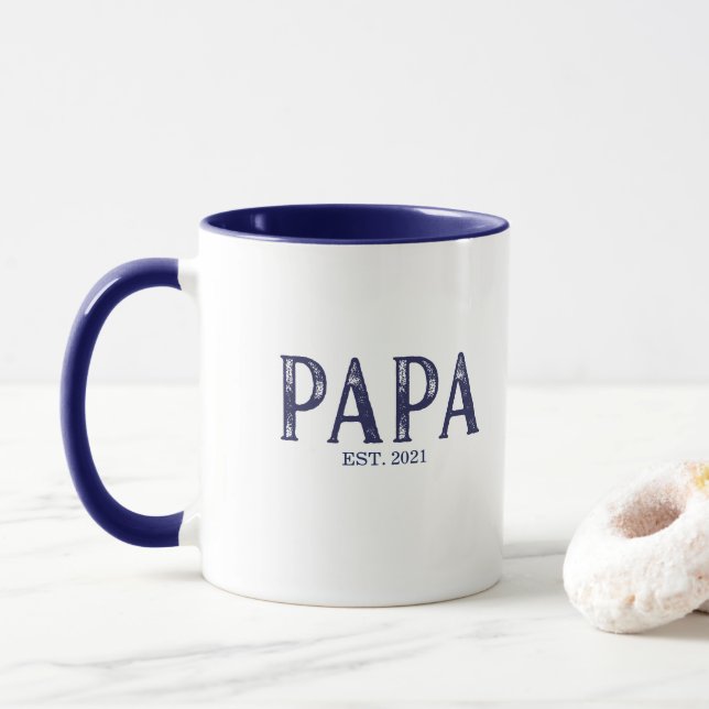 Caneca Ano de Estabelecimento do Papai Azul (Com Donut)