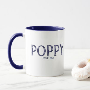 Caneca Ano de Fundação Blue Poppy