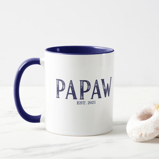 Caneca Ano de Fundação do Papaw Azul (Com Donut)