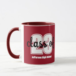 Caneca Ano de graduação personalizado e nome da escola