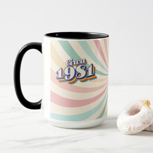 Caneca Ano de Nascimento - Por volta de 1981 (Com Donut)