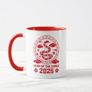 Caneca Ano do Ano Novo Chinês em Cobra de 2025