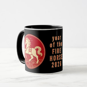 Caneca Ano do Cavalo 2026 Ano Novo Chinês