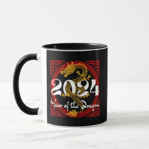 Caneca Ano do Dragão, 2024, zodíaco chinês