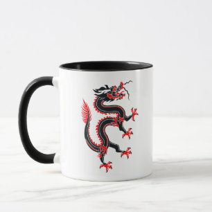 Caneca Ano do Dragão - Vermelho, Preto e Branco