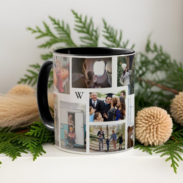 Caneca Ano em Momentos Foto da Família Colagem de Fotos M (Year in Moments Family Photo Collage Keepsake Gift Mug)