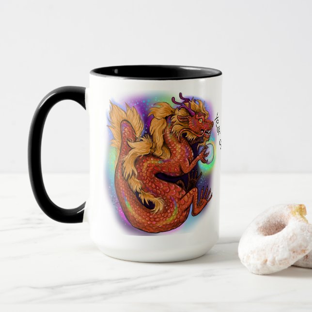 Caneca Ano Zodíaco Chinês do Dragão (Com Donut)