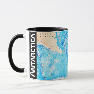 Caneca "Antártida: 2022/heute- Meeresboden Alivio Karte