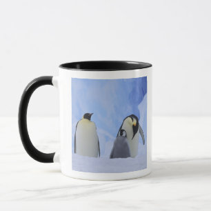 Caneca Antártida. Pinguins-imperadores e filhote