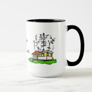 Caneca Antena Móvel Lâmpada Rádio Mug #3