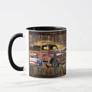 Caneca Antiguamente Caminhão Vermelho Vintage Caminhão Fa