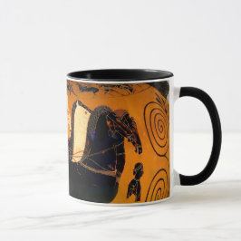 Caneca Antiguamente Grego Negro-Figura Histórica