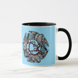 Caneca Antiguidade: Três Hawks William de Morgan