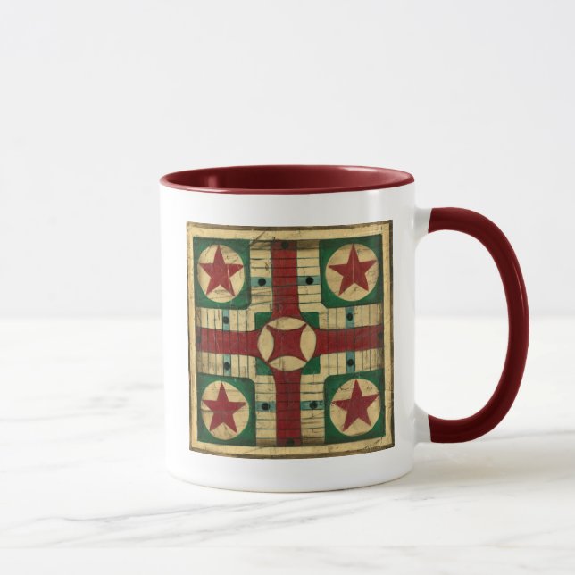 Caneca Antique Parcheesi - Conselho de Jogo por Ethan Har (Direita)