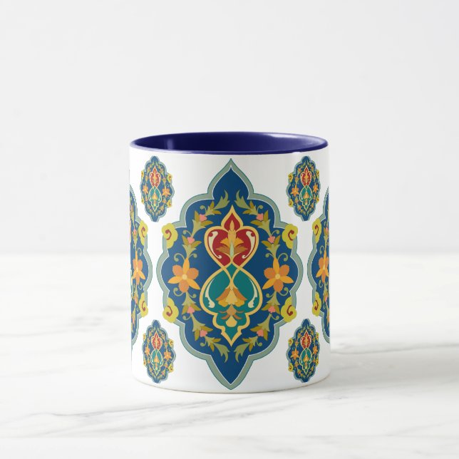 Caneca Antique Persian Pattern Look Seven-Tone Coffee Mug (Centro)