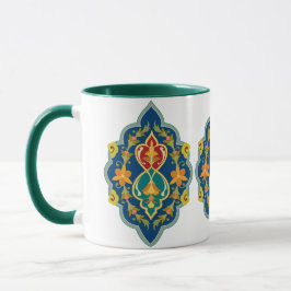 Caneca Antique Persian Turkish Pattern 7-Tone  V2 Coffee 