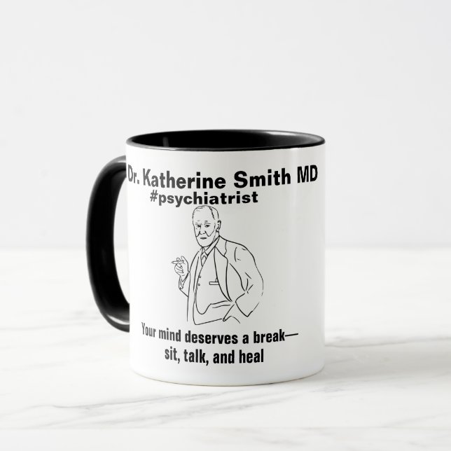 Caneca ANTISTRESS Freud Psychiatry Therapy Clinic Health (Frente Esquerda)