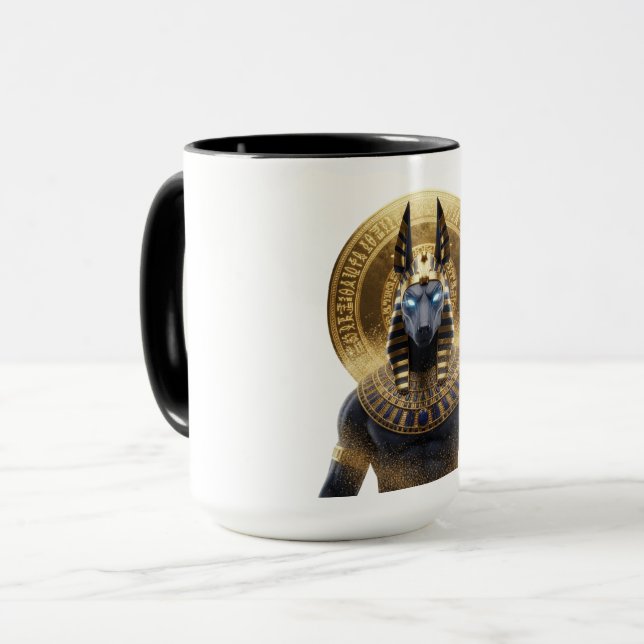 Caneca Anubis – Guardian of the Afterlife | Egyptian Myth (Frente Esquerda)