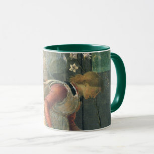 Caneca Anunciação (detalhe do anjo) por Sandro Botticelli