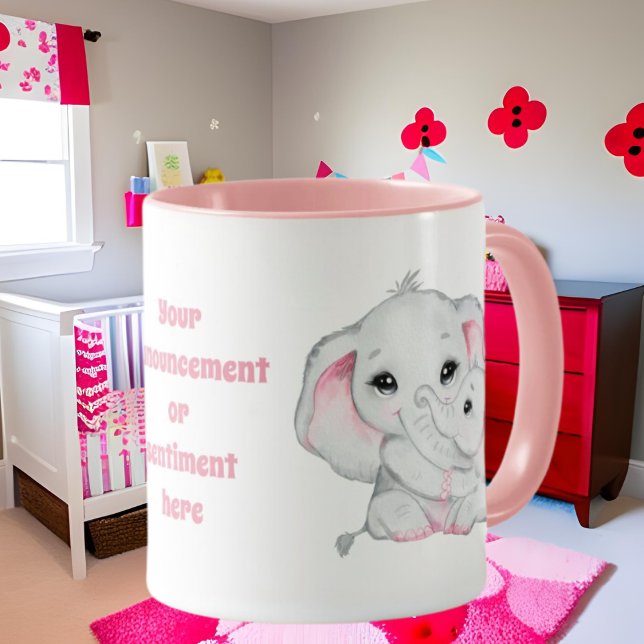 Caneca Anúncio da bebê mamãe (Criador carregado)