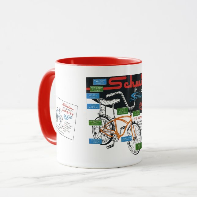Caneca Anúncio de Bicicleta Antiga (Frente Esquerda)