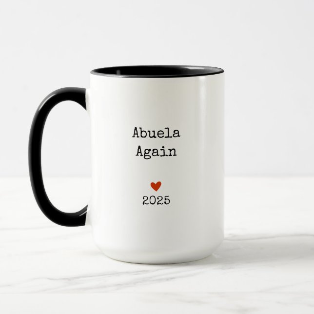 Caneca Anúncio de gravidez Abuelo e Abuela de novo segund (Esquerda)