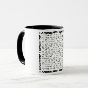 Caneca Anunnaki, Cuneiform Text, (Preto)