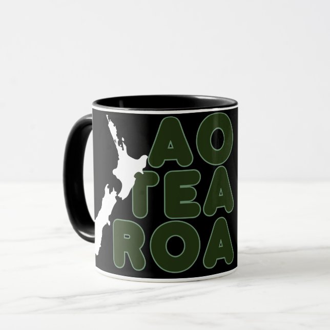 CANECA AOTEAROA NEW ZEALAND COUNTRY KIWI NZ PERSONALIZADO (Frente Esquerda)