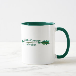 Caneca Apache Coragem de Seta Verde Sem Quebra de Café