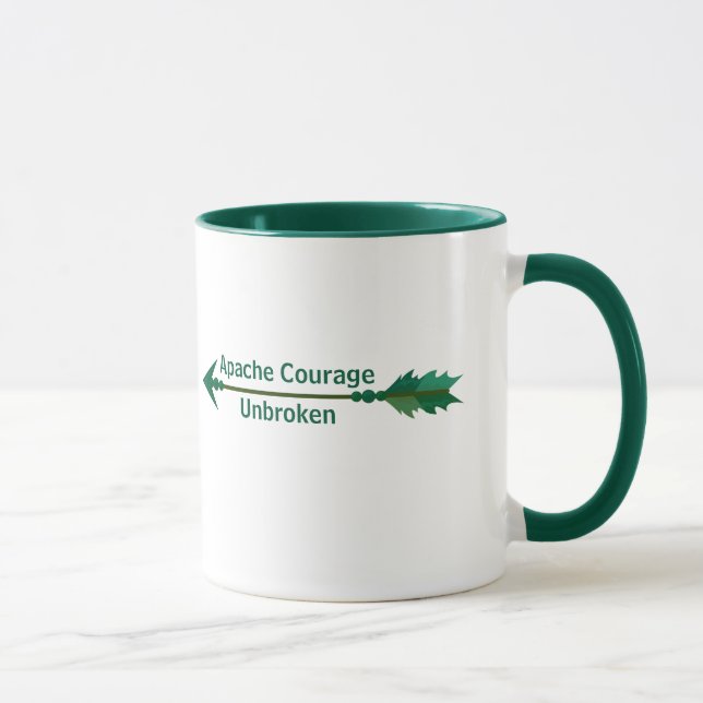 Caneca Apache Coragem de Seta Verde Sem Quebra de Café (Direita)