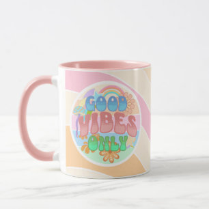 Caneca Apenas Boas Vibrações   Retro Vintage 