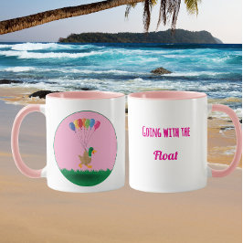 Caneca Apenas Indo com o Flutuador - Humor de Pato