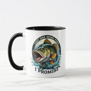 Caneca Apenas Mais Um Peixe Eu Prometo Divertido Pesca