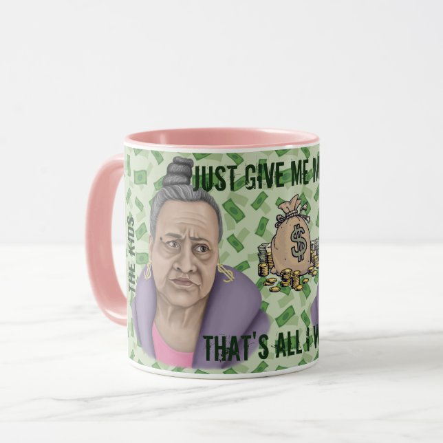 Caneca Apenas Me Dê Dinheiro (Frente Esquerda)